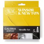 Galeria Acrylic Set Colori Metallici 5x60 ml - Winsor & Newton