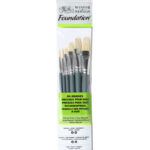 Pennelli Olio Winsor & Newton Foundation Set 6 Setola Cinese